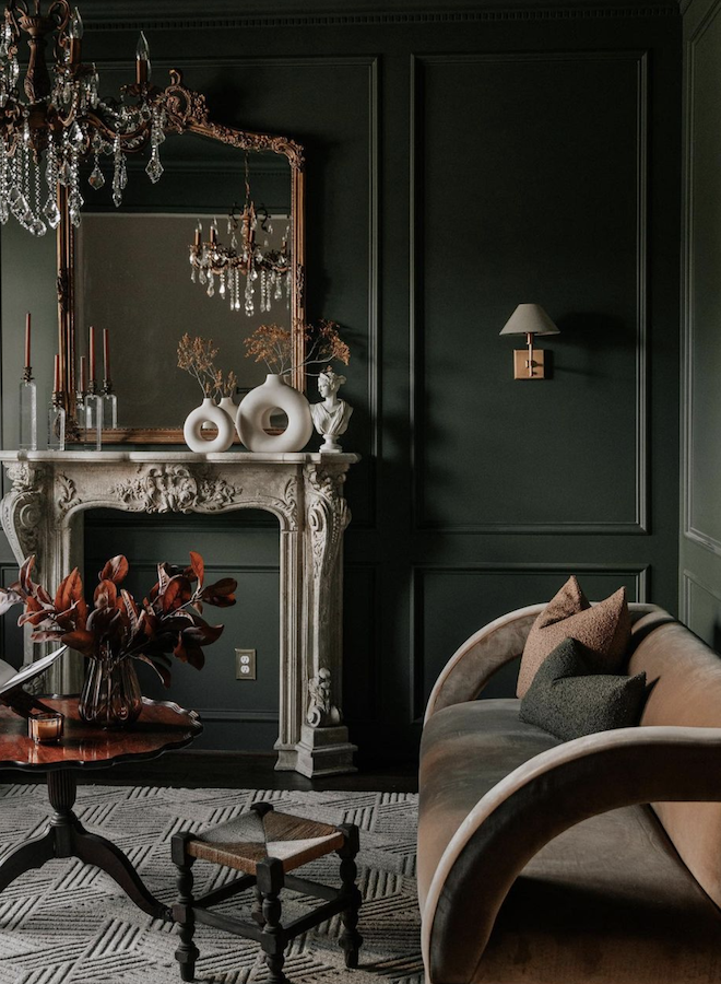 Dark and moody living room