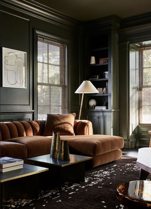 Dark Green Family Room