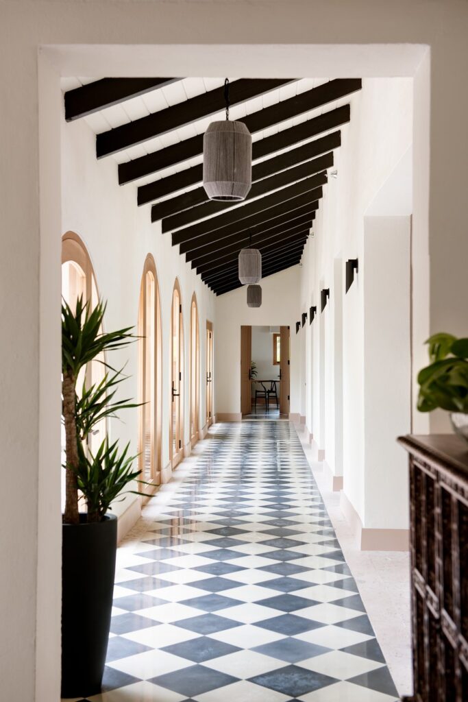 Modern Tiled Hallway