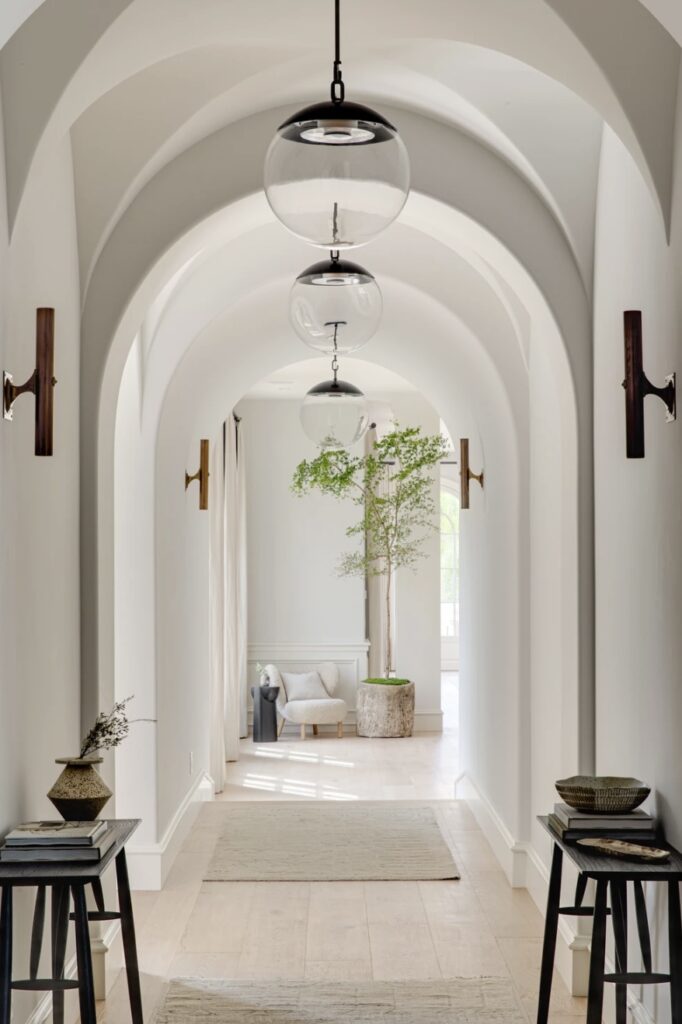 White Modern Arched Hallway