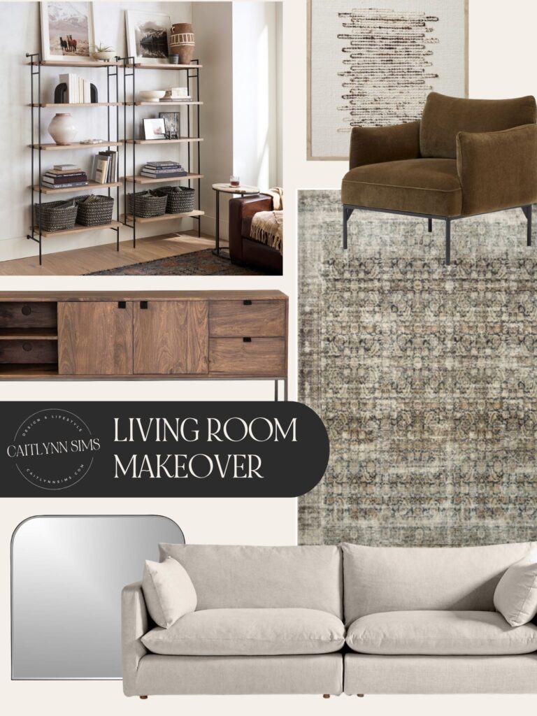 Living room makeover moodboard