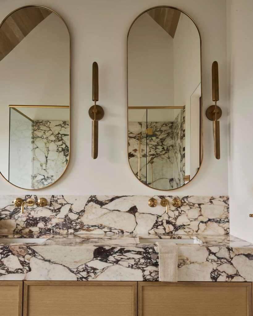 Chic Gold and Marble Bathroom