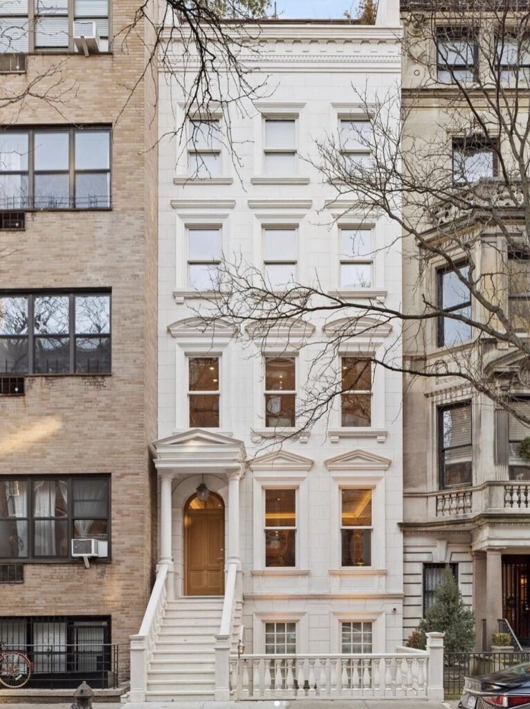 White Limestone Townhouse NYC